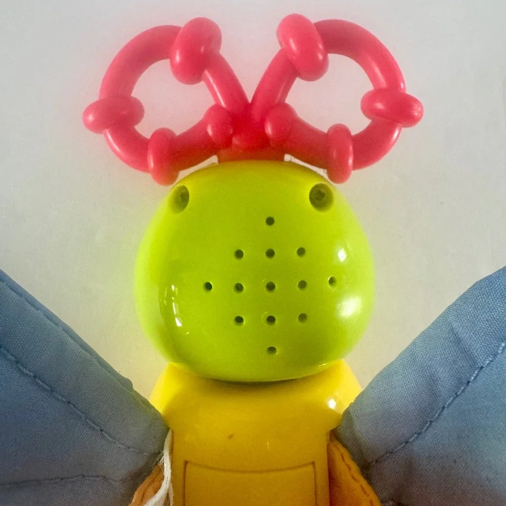 Bright Starts Twisty Bug Dragonfly Butterfly Light Up Music Baby Rattle WORKS